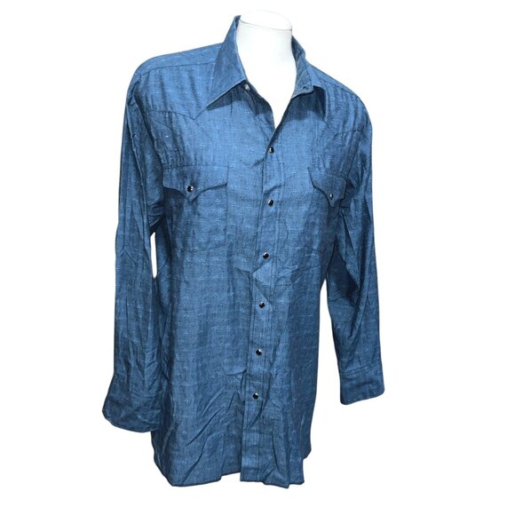 Panhandle Slim Eyelet Cutout Button Down Collared Shirt Sz 34 ( XL) Mens 16.5" N - Picture 4 of 12